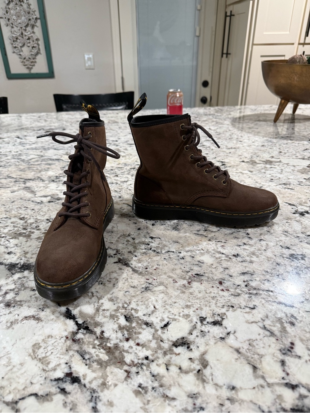 Dr. Martens Brown Lace-Up Combat Boots